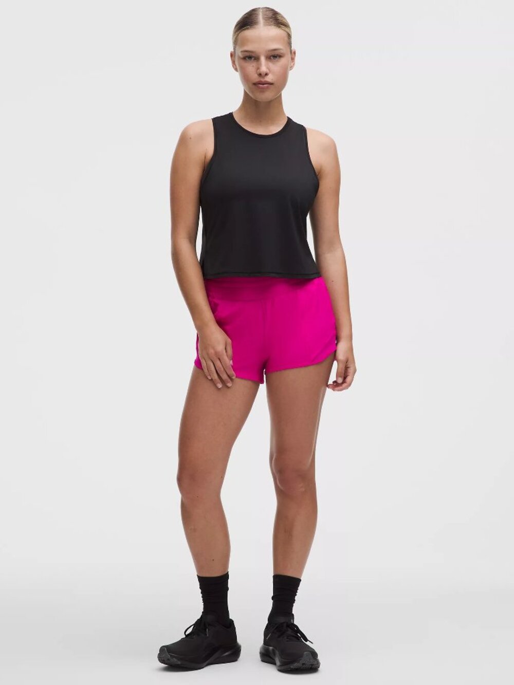 Hotty Hot High-Rise Lined Short 2.5" - Pink Flare